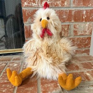 Alpaca Fur Chicken Hen 15” Suede Toes Plush Made In Peru